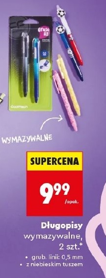 Długopisy wymazywalne w ofercie sklepu Biedronka