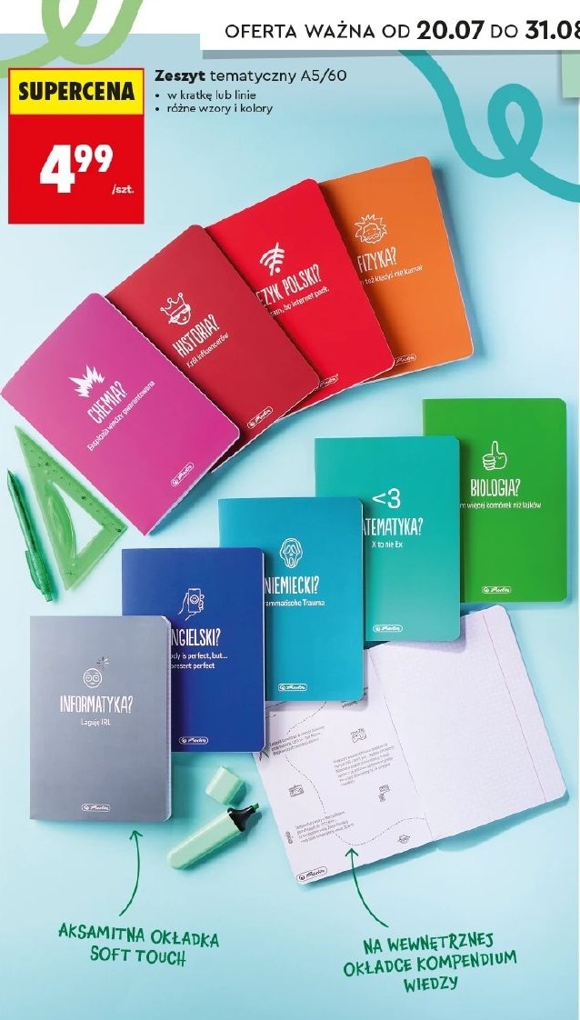 Zeszyt tematyczny A5/60 w ofercie sklepu Biedronka