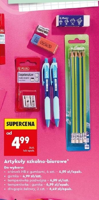 Ołówek HB z gumkami w ofercie sklepu Biedronka