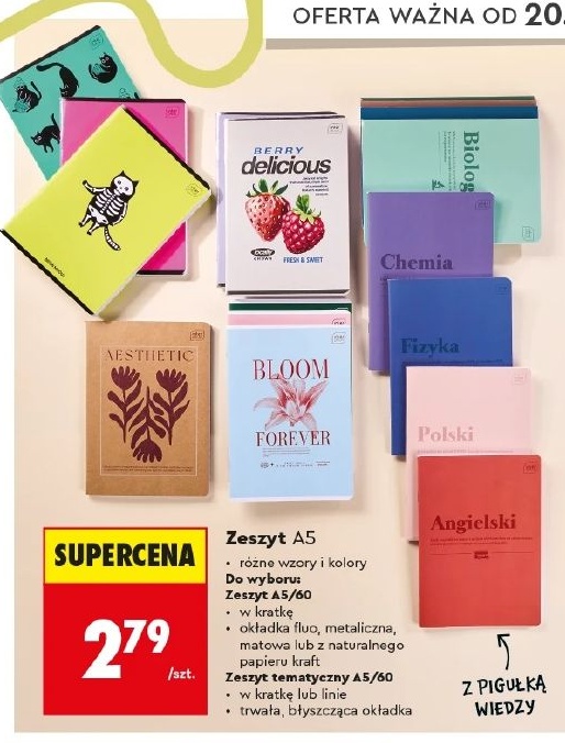 Zeszyt A5 w ofercie sklepu Biedronka