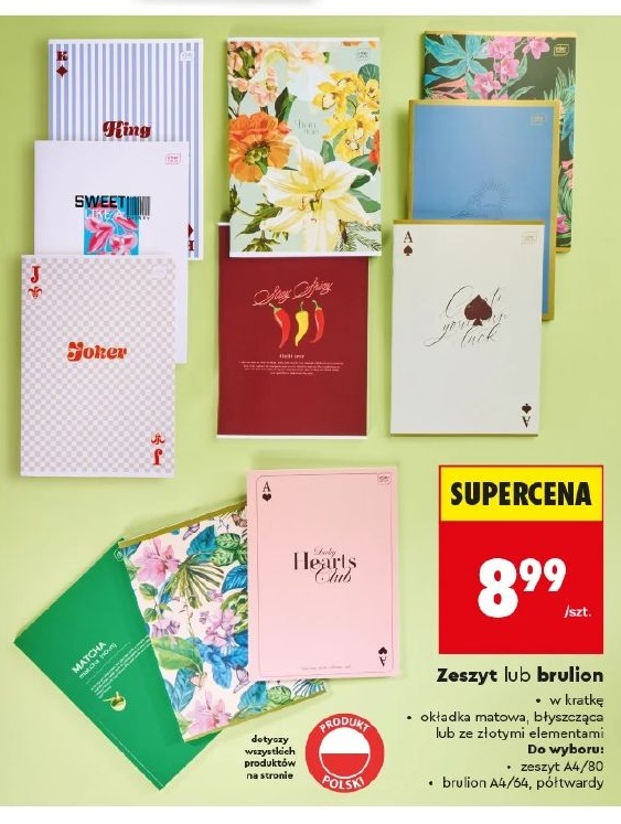zeszyt w ofercie sklepu Biedronka