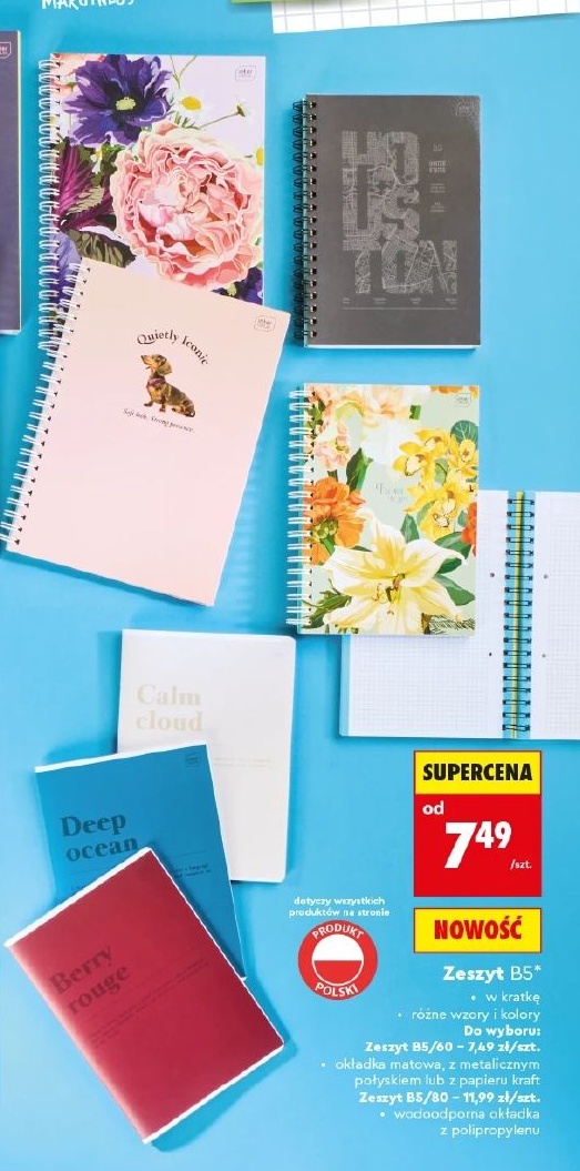 zeszyt w ofercie sklepu Biedronka