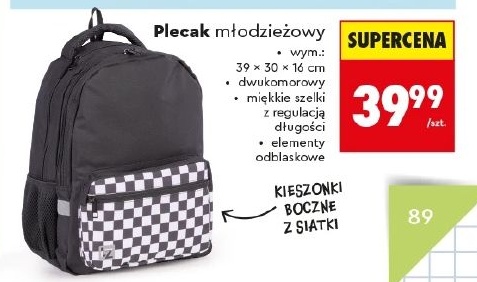 plecak młodzieżowy w ofercie sklepu Biedronka