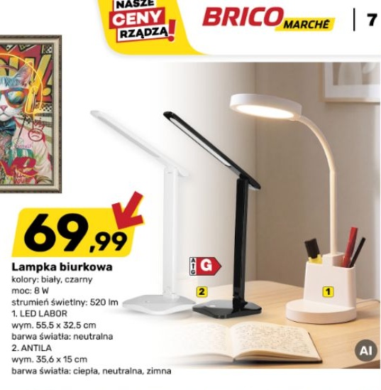 Lampka biurkowa w ofercie sklepu BRICOMARCHE