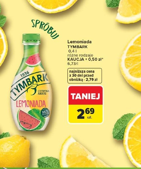 Lemoniada Tymbark w ofercie sklepu Carrefour