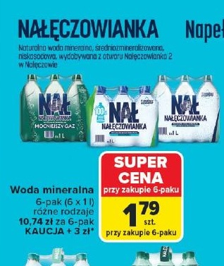 Woda mineralna Nałęczowianka w ofercie sklepu Carrefour