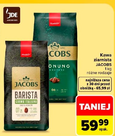 Kawa ziarnista Jacobs w ofercie sklepu Carrefour