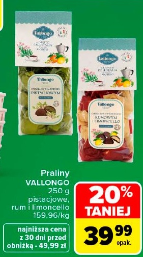 Praliny VALLONGO w ofercie sklepu Carrefour