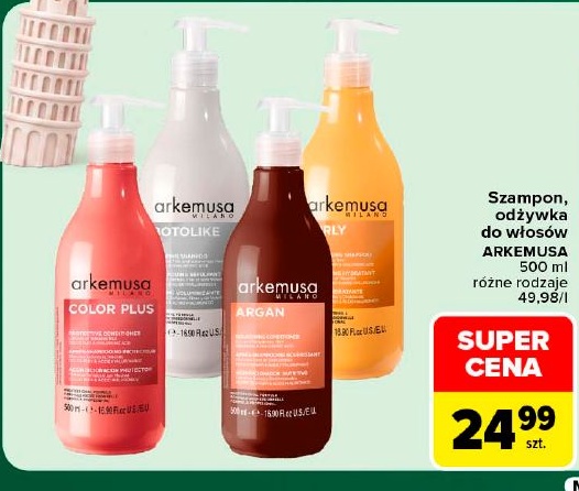 Szampon, odżywka do włosów ARKEMUSA w ofercie sklepu Carrefour