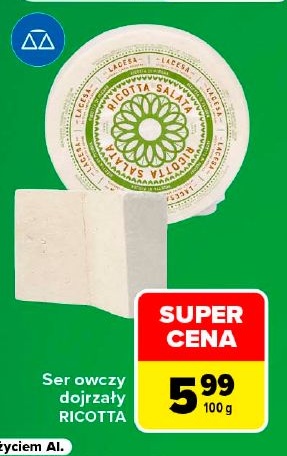Ser owczy dojrzaly Ricotta w ofercie sklepu Carrefour