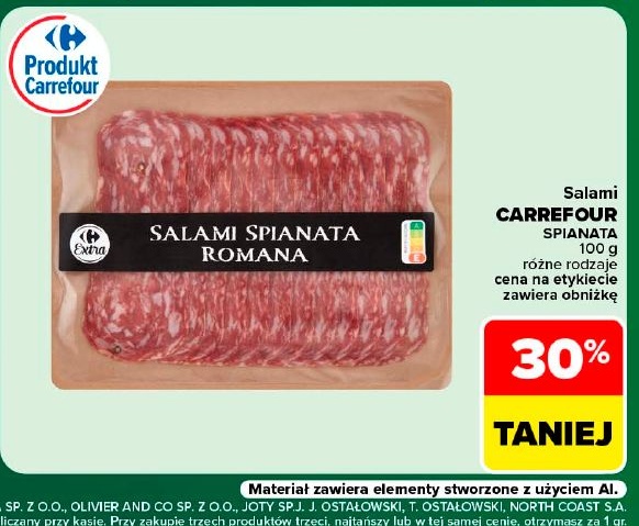 Salami Spianata Romana w ofercie sklepu Carrefour