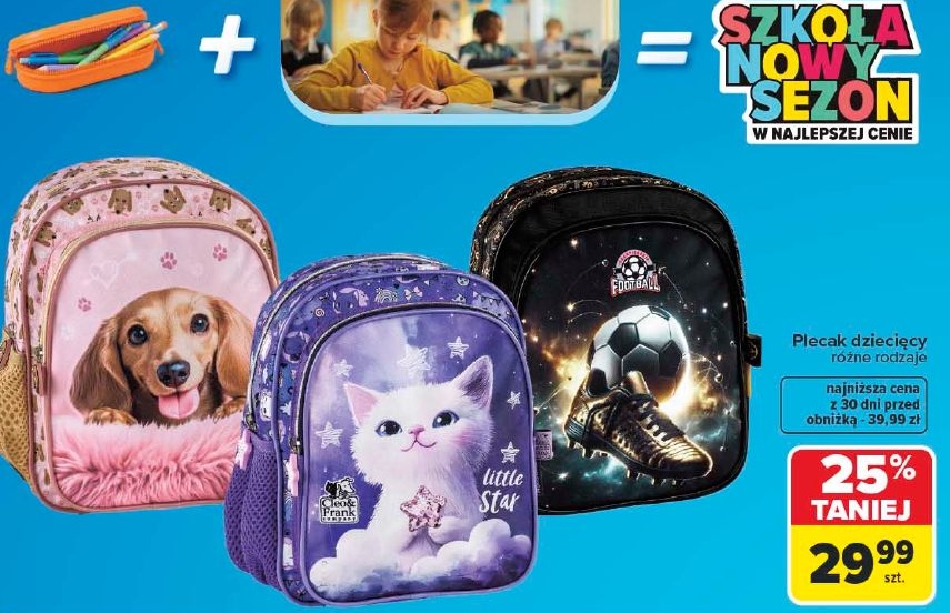 Plecak dziecięcy w ofercie sklepu Carrefour