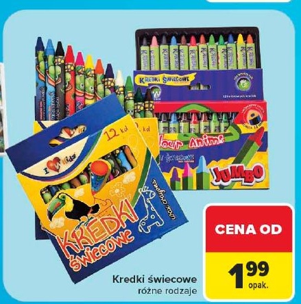 Kredki świecowe w ofercie sklepu Carrefour