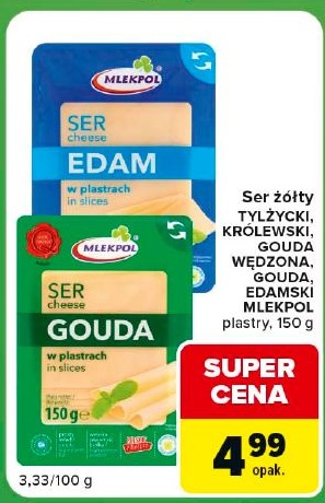 Ser żółty Mlekpol w ofercie sklepu Carrefour Express