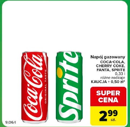 Napój gazowany w ofercie sklepu Carrefour Express
