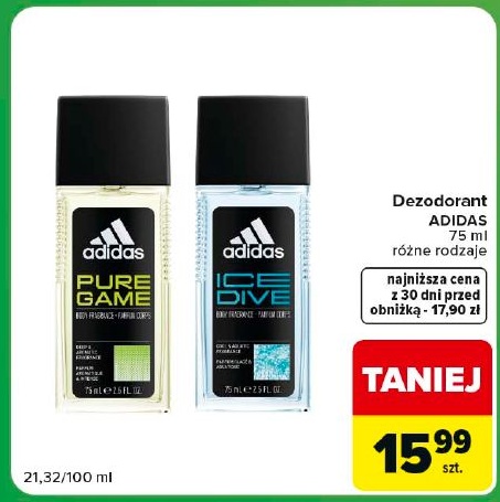 Dezodorant ADIDAS w ofercie sklepu Carrefour Express
