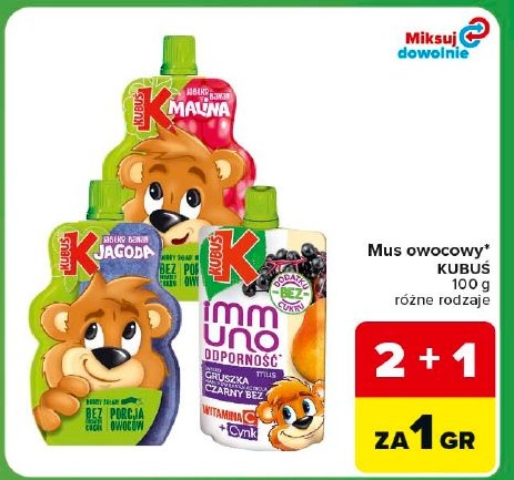 Mus owocowy KUBUŚ w ofercie sklepu Carrefour Express