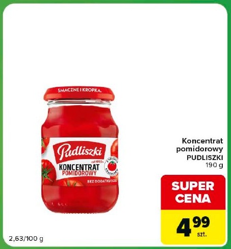 Koncentrat pomidorowy Pudliszki w ofercie sklepu Carrefour Express