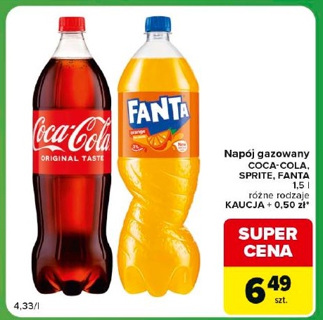 Napój gazowany w ofercie sklepu Carrefour Express