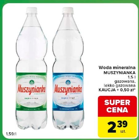 Woda mineralna Muszynianka w ofercie sklepu Carrefour Express