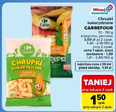 Chrupki kukurydziane w ofercie sklepu Carrefour Market