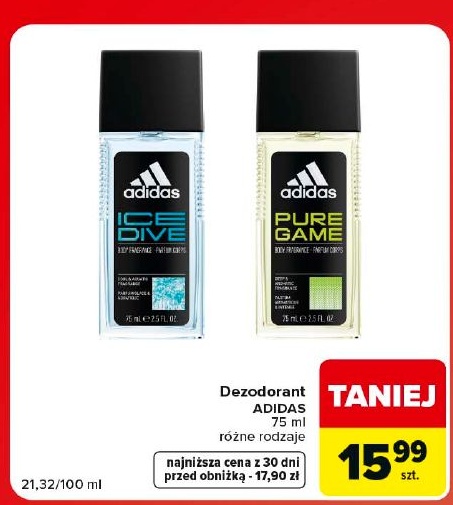 Dezodorant ADIDAS w ofercie sklepu Carrefour Market