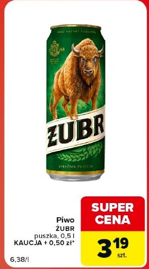 Żubr w ofercie sklepu Carrefour Market