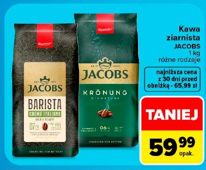 Kawa ziarnista Jacobs w ofercie sklepu Carrefour Market