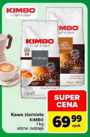 Kawa ziarnista Kimbo w ofercie sklepu Carrefour Market