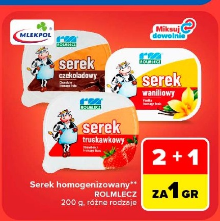 Serek homogenizowany w ofercie sklepu Carrefour Market