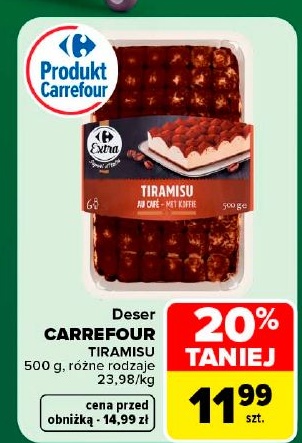 Tiramisu Carrefour w ofercie sklepu Carrefour Market