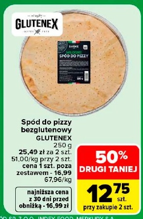 Spód do pizzy bezglutenowy w ofercie sklepu Carrefour Market
