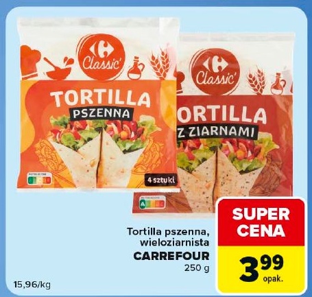 Tortilla pszenna w ofercie sklepu Carrefour Market