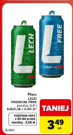Piwo Lech Premium w ofercie sklepu Carrefour Market