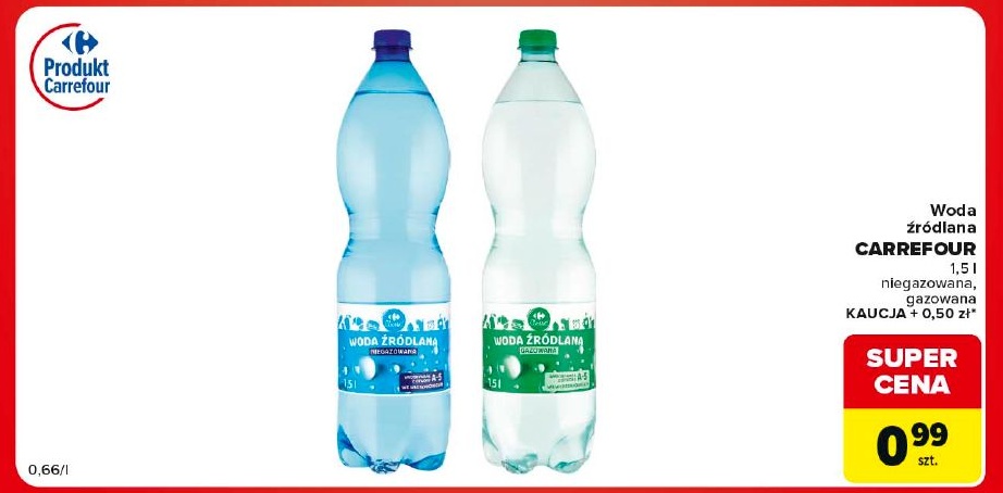 Woda źródlana CARREFOUR w ofercie sklepu Carrefour Market