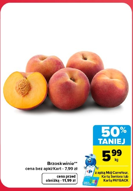 Brzoskwinie w ofercie sklepu Carrefour Market