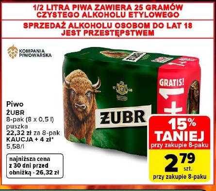 Piwo Żubr w ofercie sklepu Carrefour Market