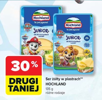 Ser żółty w plastrach Hochland w ofercie sklepu Carrefour Market