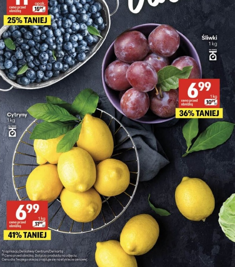 Śliwki w ofercie sklepu Delikatesy Centrum