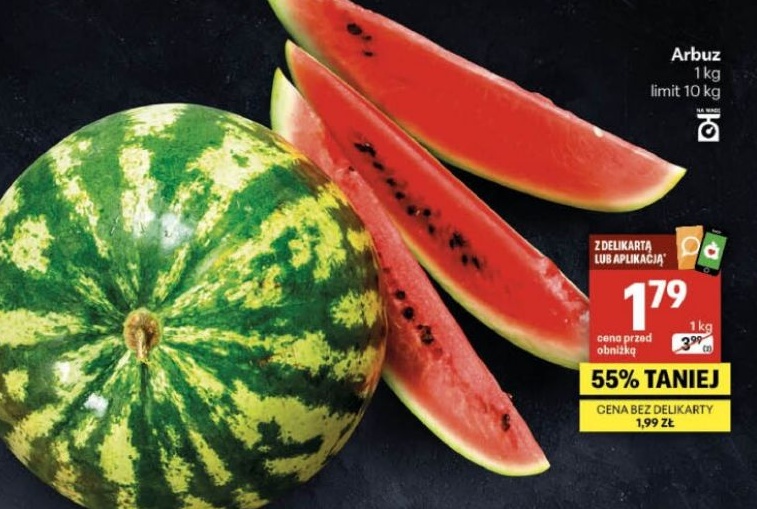 Arbuz w ofercie sklepu Delikatesy Centrum