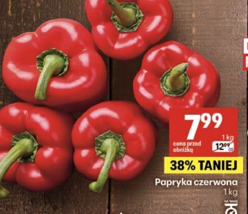 Papryka czerwona w ofercie sklepu Delikatesy Centrum