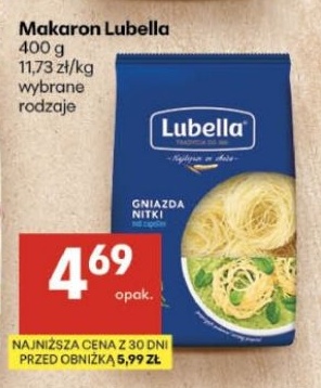 Makaron Lubella w ofercie sklepu Delikatesy Centrum