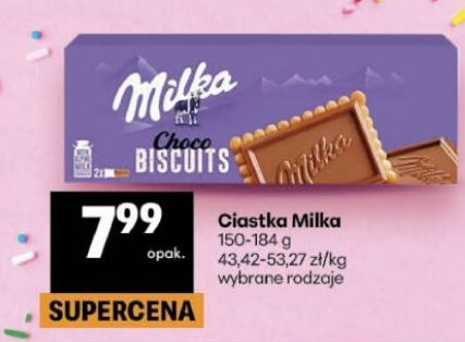 Ciastka Milka w ofercie sklepu Delikatesy Centrum