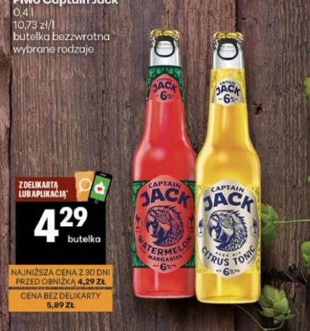 Piwo Captain Jack w ofercie sklepu Delikatesy Centrum