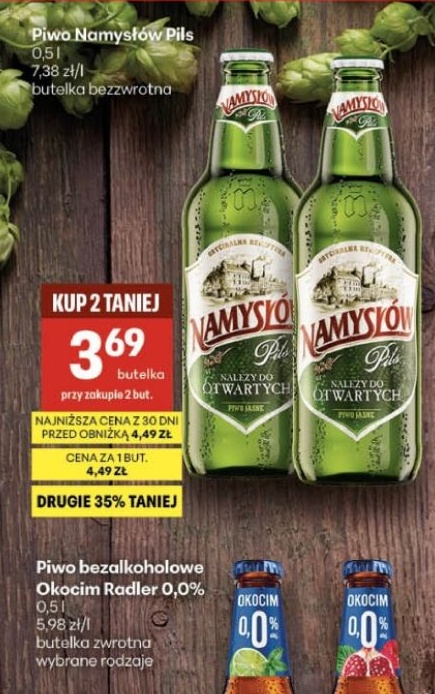 Piwo Namysłów Pils w ofercie sklepu Delikatesy Centrum