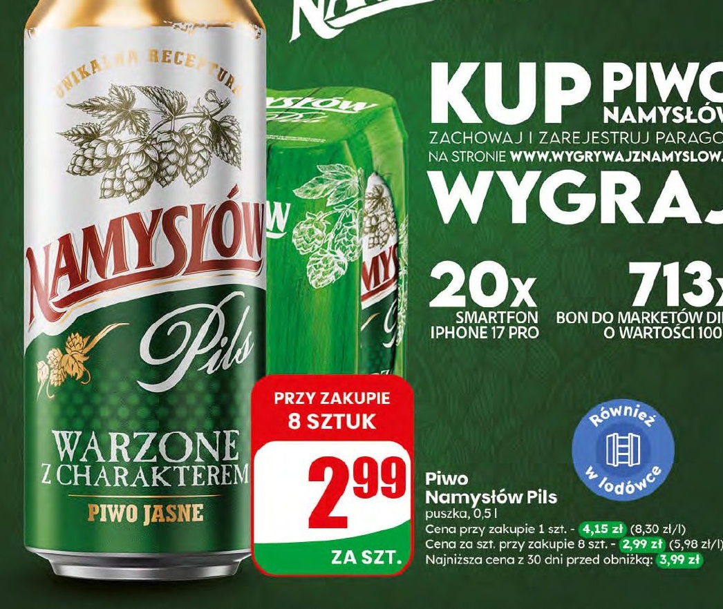 Piwo Namysłów Pils w ofercie sklepu dino