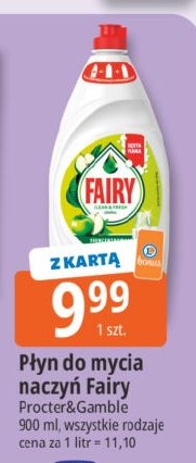 Płyn do mycia naczyń Fairy w ofercie sklepu E.Leclerc