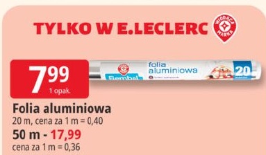 Folia aluminiowa w ofercie sklepu E.Leclerc