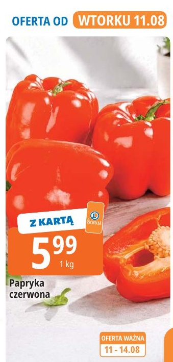 Papryka czerwona w ofercie sklepu E.Leclerc