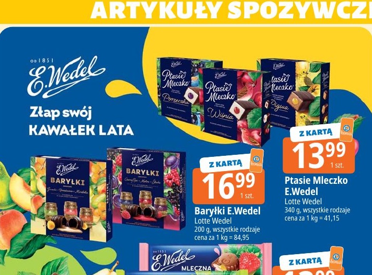 Baryłki E.Wedel w ofercie sklepu E.Leclerc